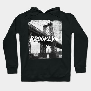 New York Brooklyn Bridge Grunge Hoodie